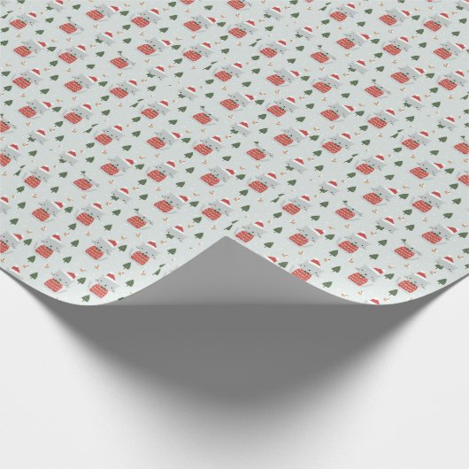 Cute Christmas Cat Pattern – Festive Holiday Geschenkpapier (Ecke)