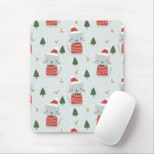 Cute Christmas Cat Pattern – Festive Holiday  Mousepad (Mit Mouse)