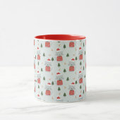 Cute Christmas Cat Pattern – Festive Holiday Tasse (Zentrum)
