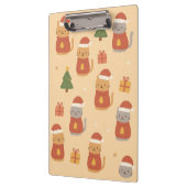 Cute Christmas Cat Pattern – Kawaii Festive Cats & Klemmbrett (Links)