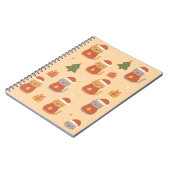 Cute Christmas Cat Pattern – Kawaii Festive Cats & Notizblock (Linke Seite)