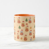 Cute Christmas Cat Pattern – Kawaii Festive Cats & Tasse (Zentrum)