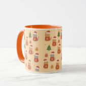 Cute Christmas Cat Pattern – Kawaii Festive Cats & Tasse (Vorderseite Links)