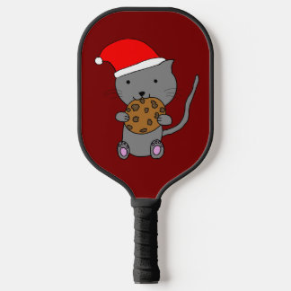 Cute Christmas Cat Pickleball Schläger