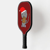 Cute Christmas Cat Pickleball Schläger (Links)