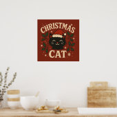 Cute Christmas cat Poster (Küche)