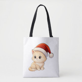 Cute Christmas Cat Tote Bag Tasche