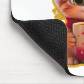 **Cute Christmas Cat with Santa Hat – Funny Holida Mousepad (Ecke)