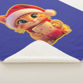 **Cute Christmas Cat with Santa Hat – Funny Holida Sherpadecke (3/4)