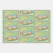 Cute Christmas Caterpillar Train with Presents Geschenkpapier Set (Vorderseite)