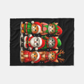 Cute Christmas Cats Fleecedecke (Vorderseite (Horizontal))