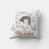Cute Christmas Cats “Meow” Holiday Design Kissen (Rückseite)