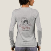 Cute Christmas Cats “Meow” Holiday Design Tri-Blend Shirt (Rückseite)