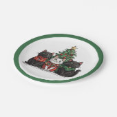 Cute Christmas Cats Pappteller (Schrägansicht)