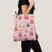 Cute Christmas Cats Pattern – Pink Holiday Design Tasche (Von Nahem)