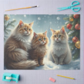 Cute Christmas Cats Tissue Paper Seidenpapier (Basteln)