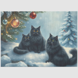Cute Christmas Cats Tissue Paper Seidenpapier