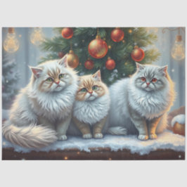 Cute Christmas Cats Tissue Paper Seidenpapier