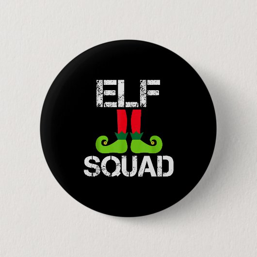 Cute Christmas Cheer Elf Squad Santa's Helper Button (Vorderseite)