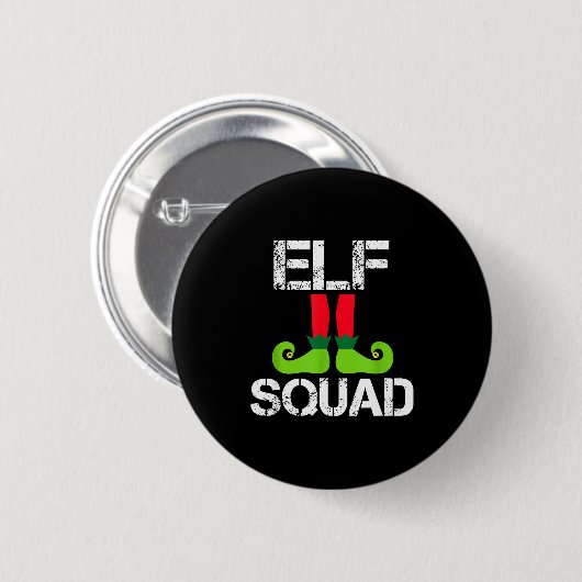 Cute Christmas Cheer Elf Squad Santa's Helper Button (Vorne & Hinten)