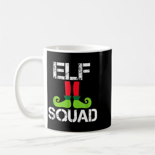 Cute Christmas Cheer Elf Squad Santa's Helper  Kaffeetasse (Links)