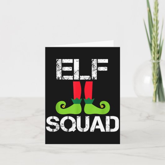 Cute Christmas Cheer Elf Squad Santa's Helper Karte (Vorderseite)