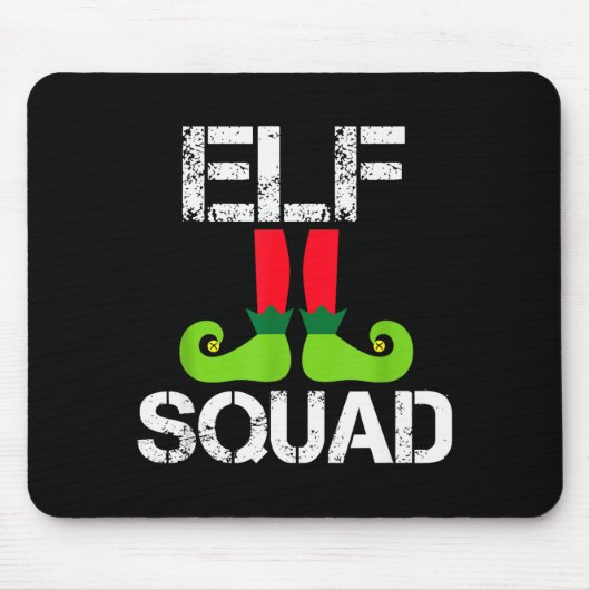 Cute Christmas Cheer Elf Squad Santa's Helper Mousepad (Vorne)