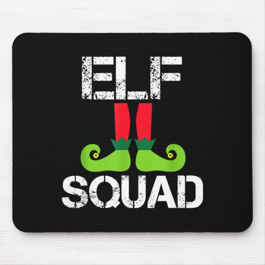 Cute Christmas Cheer Elf Squad Santa's Helper Mousepad (Vorne)
