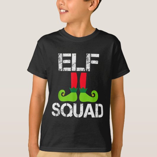 Cute Christmas Cheer Elf Squad Santa's Helper  T-Shirt (Vorderseite)