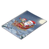 Cute Christmas Chibi Santa and Elf Notebook Notizblock (Linke Seite)
