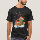 Cute Christmas Chow Chow Santa Hats Reindeer Dog T-Shirt (Vorderseite)