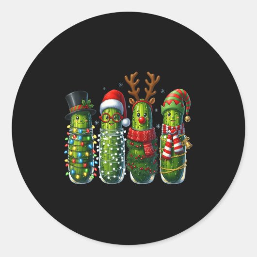 Cute Christmas Ckle Squad Funny Family Holiday Cos Runder Aufkleber (Vorderseite)