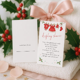 Cute Christmas Clothesline Display Baby Shower Begleitkarte