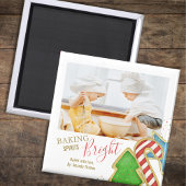 Cute Christmas Cookie Holiday Photo Custom Magnet