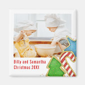 Cute Christmas Cookie Holiday Photo Custom Magnet (Vorne)