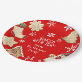 Cute Christmas Cookie Sweet Treat Gift Plate Pappteller (Schrägansicht)