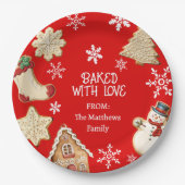 Cute Christmas Cookie Sweet Treat Gift Plate Pappteller (Vorderseite)