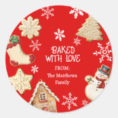 Cute Christmas Cookie Sweet Treats Gift Stickers (Vorderseite)
