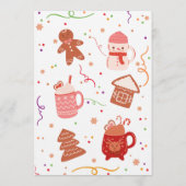 Cute Christmas Cookies and Cocoa Birthday party  Einladung (Rückseite)
