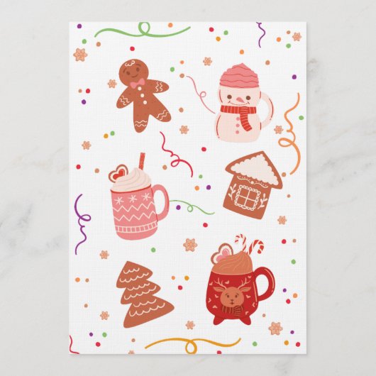 Cute Christmas Cookies and Cocoa Birthday party  Einladung (Rückseite)