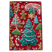Cute Christmas Cookies Gift Bag Mittlere Geschenktüte (Vorderseite)