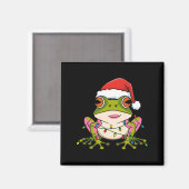 Cute Christmas Coqui Frog _ Holiday Puerto Rican L Magnet (Vorderseite/Rückseite)