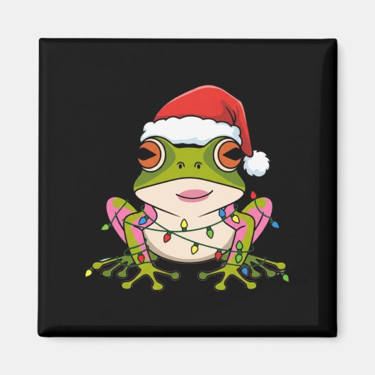 Cute Christmas Coqui Frog _ Holiday Puerto Rican L Magnet (Vorne)