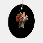 Cute Christmas Corgi Classic T-Shirt Keramik Ornament (Rechts)