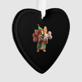 Cute Christmas Corgi Classic T-Shirt Ornament (Vorderseite)