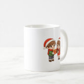 Cute Christmas Couple Mug Kaffeetasse (VorderseiteRechts)
