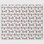 Cute Christmas Cow Geschenkpapier (Flach)