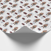 Cute Christmas Cow Geschenkpapier (Ecke)