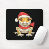 Cute Christmas Crested Gecko Santa  Mousepad (Mit Mouse)