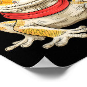 Cute Christmas Crested Gecko Santa  Poster (Ecke)